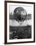 Fountains Surrounding Unisphere at New York World's Fair on Its Closing Day-Henry Groskinsky-Framed Photographic Print