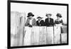 Four Adult Sisters Pose Along a Fence, Ca. 1910-null-Framed Photographic Print