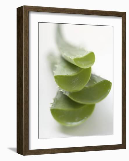 Four Aloe Vera Leaves, in a Pile-null-Framed Photographic Print