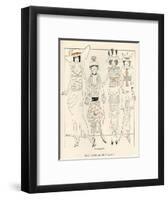 Four American Fashion Conscious Debutantes of New York-John Held-Framed Art Print