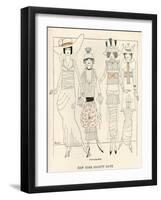 Four American Fashion Conscious Debutantes of New York-John Held-Framed Art Print