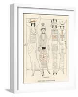 Four American Fashion Conscious Debutantes of New York-John Held-Framed Art Print