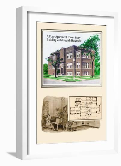 Four-Apartment Two-Story Building-Geo E. Miller-Framed Art Print