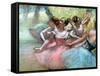 Four Ballerinas on the Stage-Edgar Degas-Framed Stretched Canvas