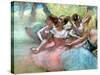 Four Ballerinas on the Stage-Edgar Degas-Stretched Canvas