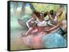 Four Ballerinas on the Stage-Edgar Degas-Framed Stretched Canvas