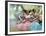 Four Ballerinas on the Stage-Edgar Degas-Framed Giclee Print