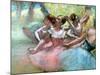 Four Ballerinas on the Stage-Edgar Degas-Mounted Giclee Print