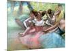 Four Ballerinas on the Stage-Edgar Degas-Mounted Giclee Print