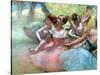 Four Ballerinas on the Stage-Edgar Degas-Stretched Canvas