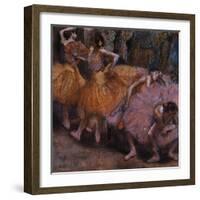 Four Ballerinas Resting-Edgar Degas-Framed Giclee Print