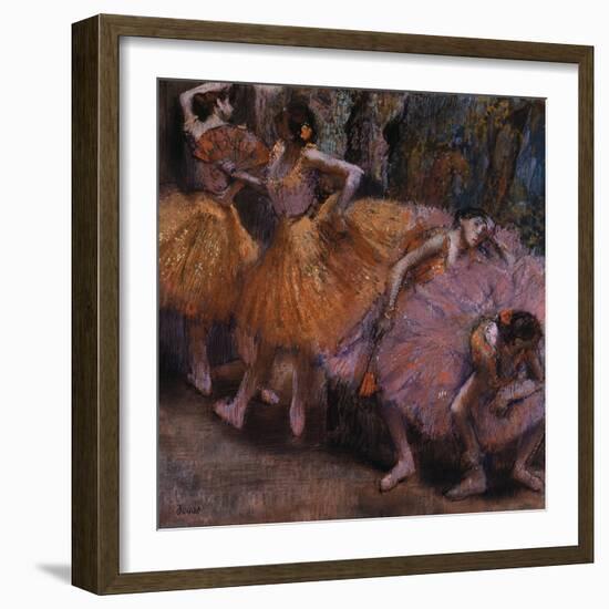 Four Ballerinas Resting-Edgar Degas-Framed Giclee Print