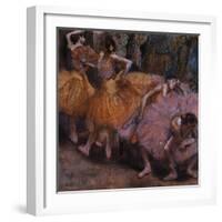 Four Ballerinas Resting-Edgar Degas-Framed Giclee Print