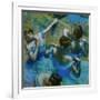 Four Ballerinas Straightening Up in the Wings-Edgar Degas-Framed Giclee Print