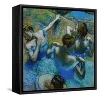 Four Ballerinas Straightening Up in the Wings-Edgar Degas-Framed Stretched Canvas