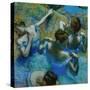 Four Ballerinas Straightening Up in the Wings-Edgar Degas-Stretched Canvas