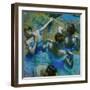 Four Ballerinas Straightening Up in the Wings-Edgar Degas-Framed Giclee Print