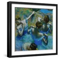 Four Ballerinas Straightening Up in the Wings-Edgar Degas-Framed Giclee Print