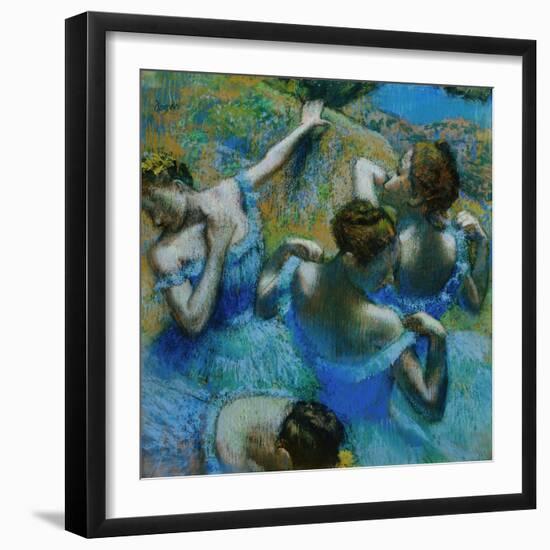 Four Ballerinas Straightening Up in the Wings-Edgar Degas-Framed Giclee Print