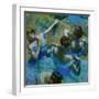 Four Ballerinas Straightening Up in the Wings-Edgar Degas-Framed Giclee Print