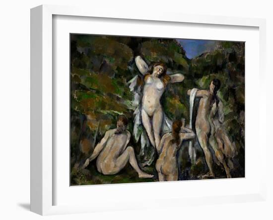 Four Bathers, 1888-1890-Paul Cézanne-Framed Giclee Print