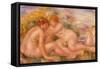 Four Bathers by Renoir-Pierre Auguste Renoir-Framed Stretched Canvas