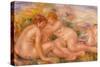 Four Bathers by Renoir-Pierre Auguste Renoir-Stretched Canvas