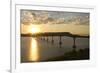 Four Bears Bridge Stretches across the Missouri River, North Dakota-Angel Wynn-Framed Photographic Print