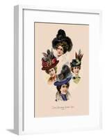 Four Becoming Winter Hats-null-Framed Art Print