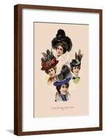 Four Becoming Winter Hats-null-Framed Art Print