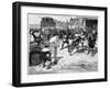 Four Blind Men Placed in a Ring to Fight a Large Pig, C14th-15th Century (1882-188)-Spex-Framed Giclee Print