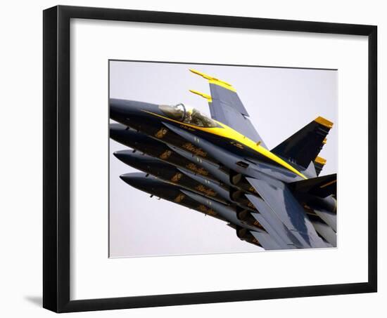 Four Blue Angels F/A-18C Hornets Perform the Echelon Parade Maneuver-Stocktrek Images-Framed Photographic Print