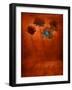 Four Blue Flowers in Copper Grass-Robert Cattan-Framed Photographic Print