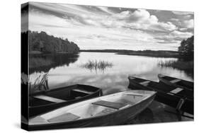 Four Boats at Sunset-Monte Nagler-Stretched Canvas