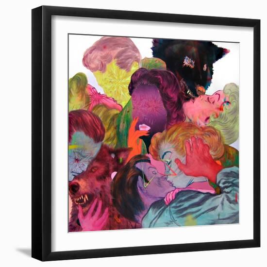 Four Boys and Five Girls-Shark Toof-Framed Art Print