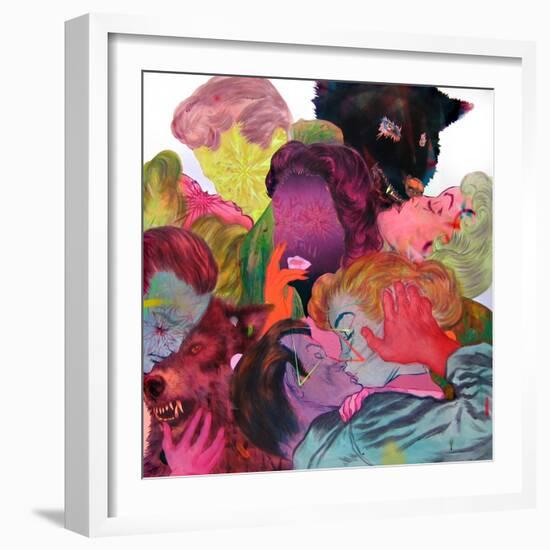 Four Boys and Five Girls-Shark Toof-Framed Art Print