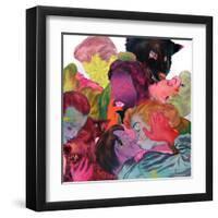 Four Boys and Five Girls-Shark Toof-Framed Art Print