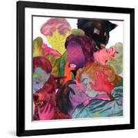 Four Boys and Five Girls-Shark Toof-Framed Art Print