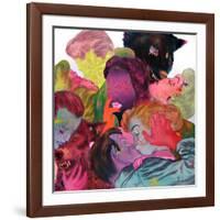 Four Boys and Five Girls-Shark Toof-Framed Art Print