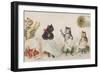 Four Busy Cats Sewing-American School-Framed Giclee Print