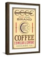 Four C Coffee Label-null-Framed Art Print