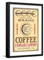 Four C Coffee Label-null-Framed Art Print