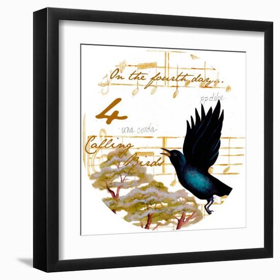 Four Calling Birds-Janice Gaynor-Framed Art Print