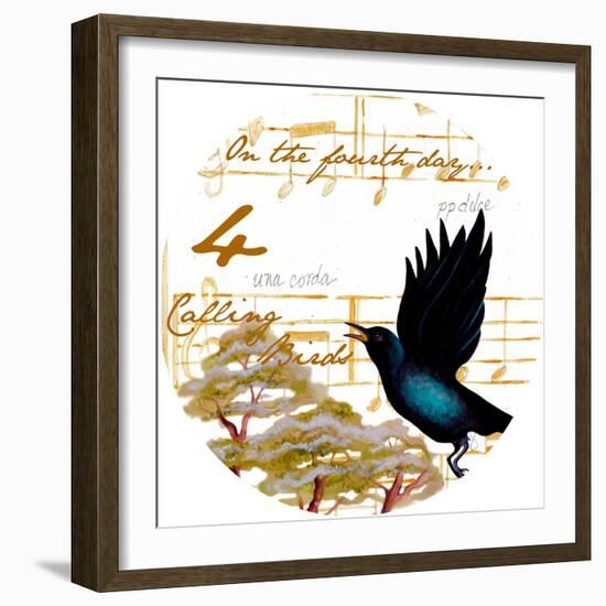 Four Calling Birds-Janice Gaynor-Framed Art Print