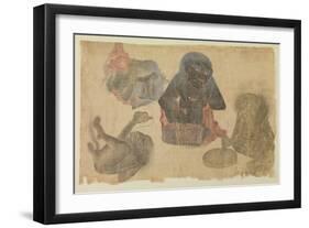 Four Captive Demons, 1470-1500-Persian School-Framed Giclee Print