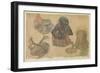 Four Captive Demons, 1470-1500-Persian School-Framed Giclee Print