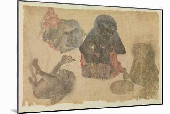Four Captive Demons, 1470-1500-Persian School-Mounted Giclee Print