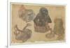 Four Captive Demons, 1470-1500-Persian School-Framed Giclee Print