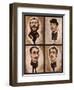 Four Caricatures, 1882-83-Julius Mandes Price-Framed Giclee Print