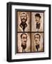 Four Caricatures, 1882-83-Julius Mandes Price-Framed Giclee Print